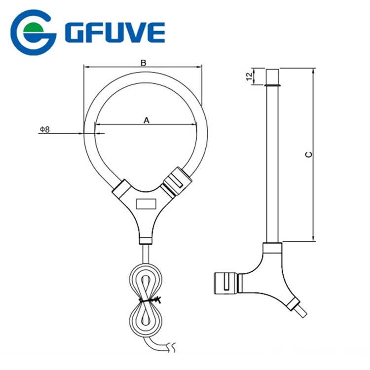 GFUVE FQ-RCT01 Rogowski Type Flexible Current Clamp AC Measurement Probe Multi - Size 25Hz - 20kHz